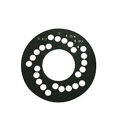 Chassis Engineering 8126 Bolt Circle Template, 5 x 4 in to 5 x 5-1/2 in Bolt Circles, Aluminum, Black Paint, Each