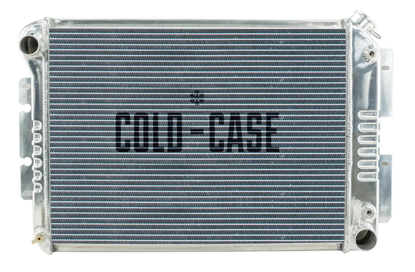 Cold Case Radiators CHC11A Radiator, 27.500 in W x 18.500 in H x 3 in D, Driver Side Inlet, Passenger Side Outlet, Aluminum, Polished, Automatic, Big Block Chevy, GM F-Body 1967-68, Each
