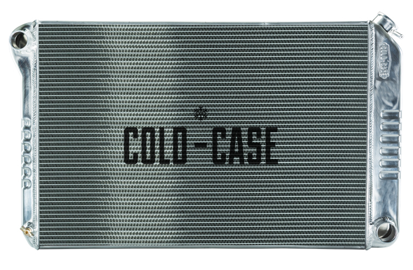 Cold Case Radiators CHC545 Radiator, 31.500 in W x 19 in H x 3 in D, Driver Side Inlet, Passenger Side Outlet, Aluminum, Polished, Manual, GM F-Body 1970-81, Each