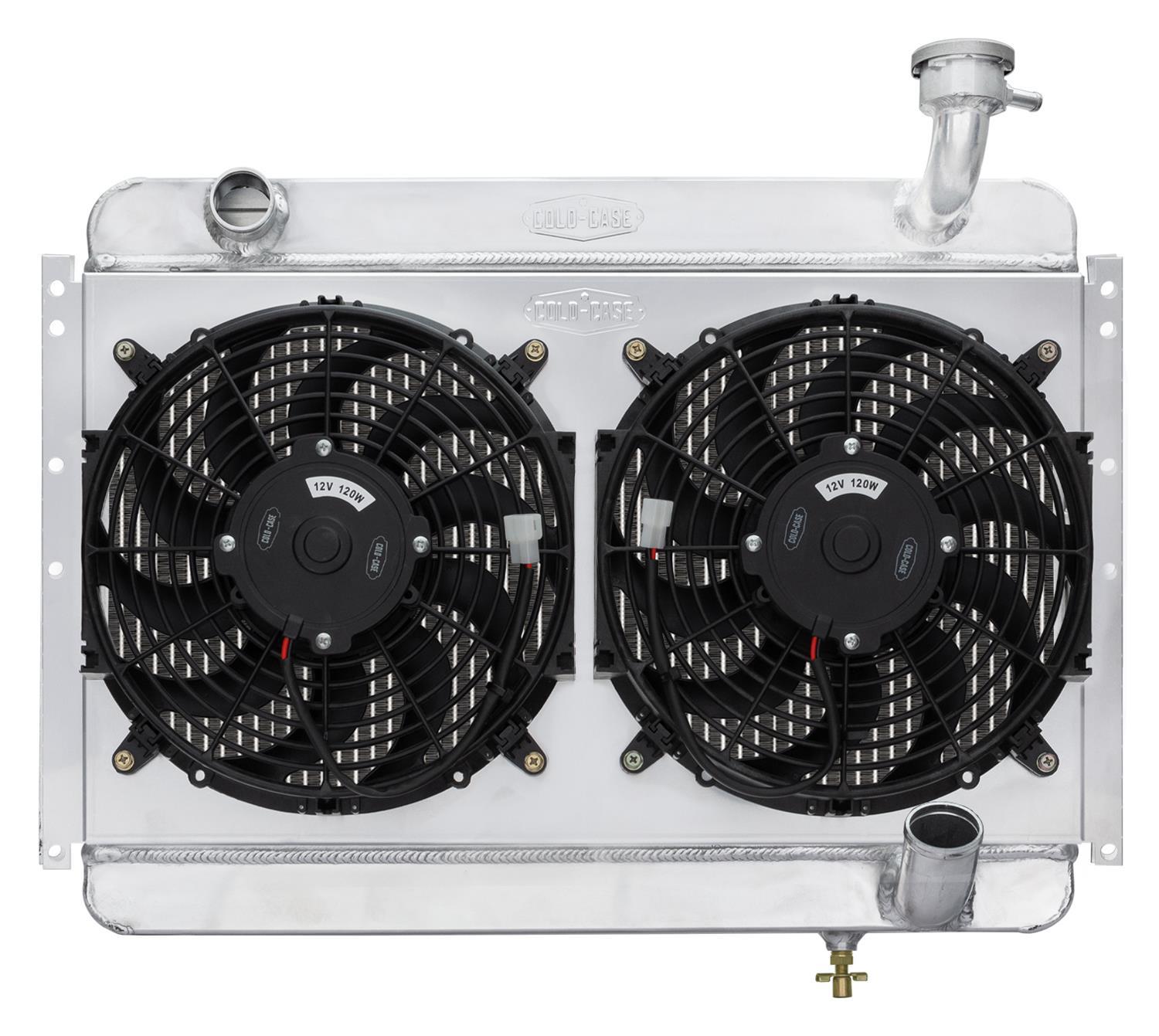 56-60 Corvette Radiator w/ Dual 12in Fan Kit