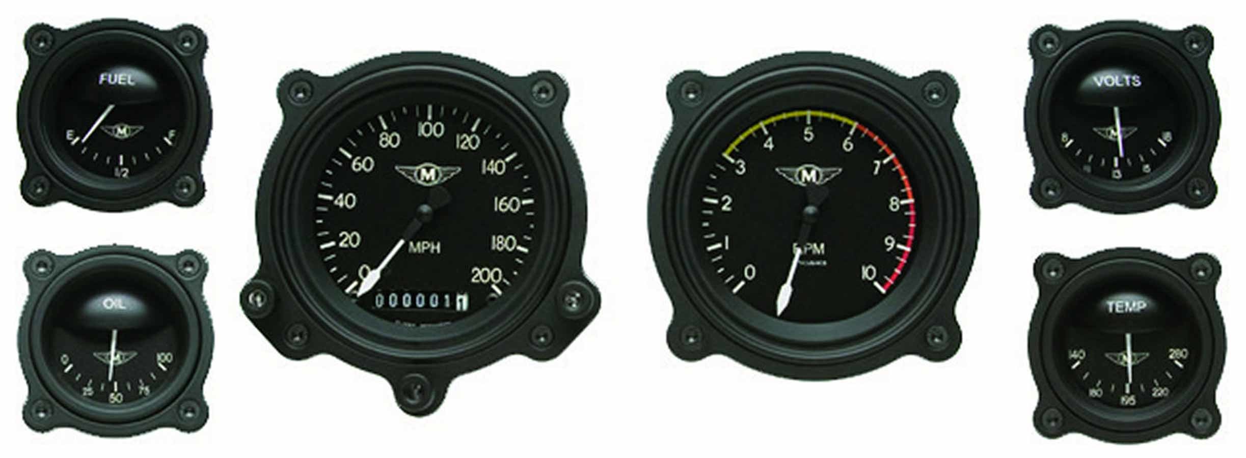 CLASSIC INSTRUMENTS — CLASSIC INSTRUMENTS Moal Bomber 6 Gauge Set