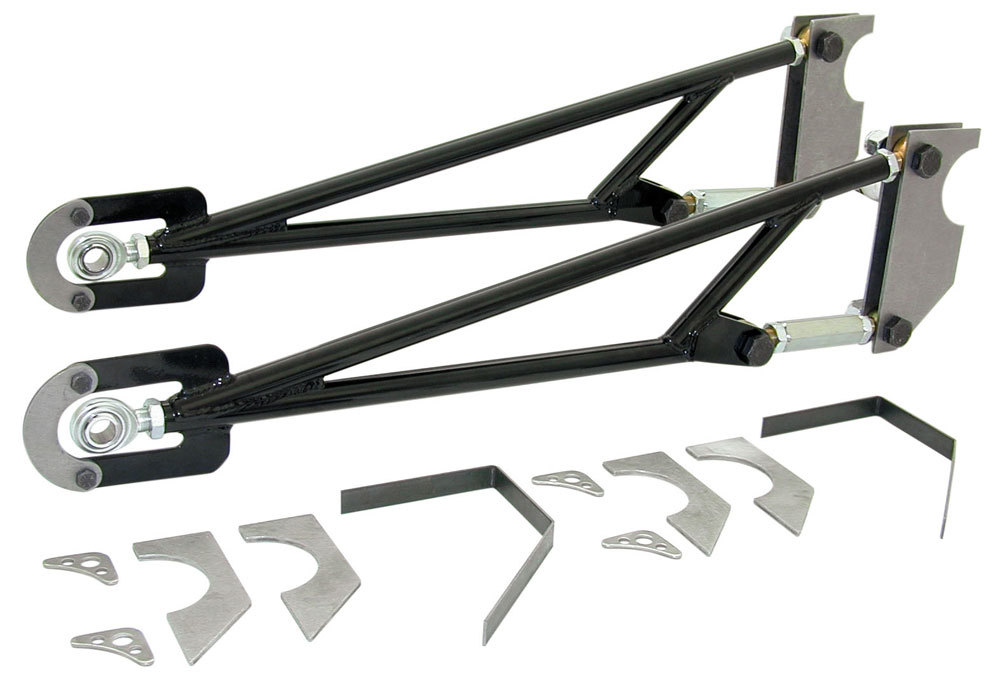Competition Engineering 2005 Ladder Bars, Ladder Link, Weld-On, 33-1/2 in Long, Adjustable, Steel, Black Powder Coat, Universal, Kit