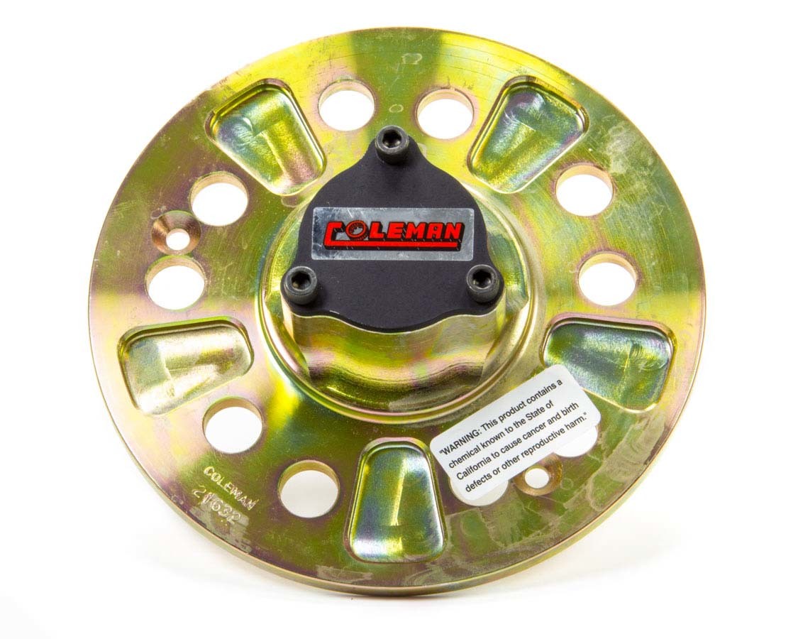 Coleman Racing Products 21632 Drive Flange, 5 x 5 and 5 x 4-3/4 in Wheel Bolt Pattern, 24 Spline, Bolt-On Cap, Steel, Cadmium, Natural, Each