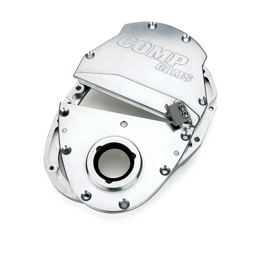 Comp Cams 310 Timing Cover, 3-Piece, Gaskets / Hardware / Seal / Timing Tab Included, Aluminum, Natural, Small Block Chevy / GM V6, Kit