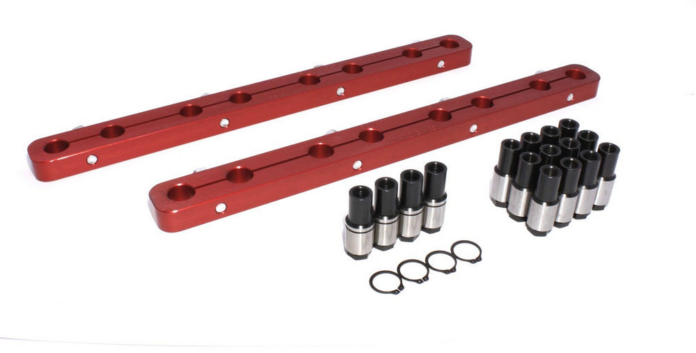Comp Cams 4013 Rocker Arm Stud Girdle, 3/8-24 in Thread Studs, Aluminum, Red Anodized, Small Block Ford, Kit