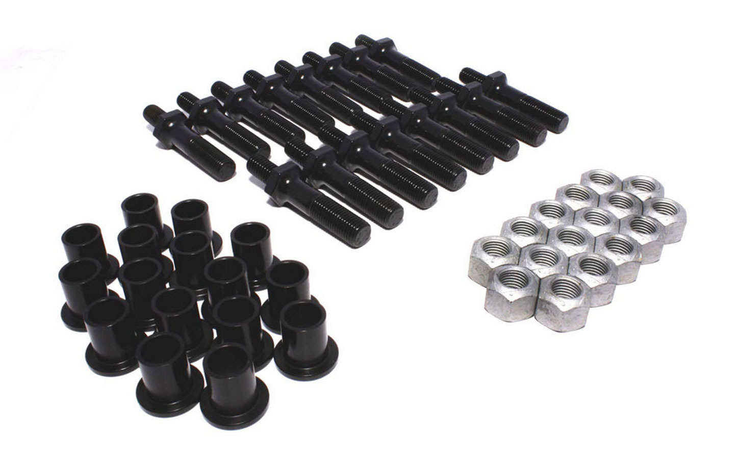 Comp Cams 4514-KIT Rocker Arm Nut, 7/16-20 in Thread, Conversion to Adjustable, Steel, Black Oxide, Big Block Chevy, Kit