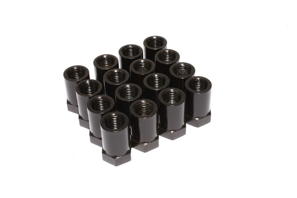 Comp Cams 4601-16 Rocker Arm Nut, Hi-Tech Polylock, 3/8-24 in Thread, Steel, Black Oxide, Set of 16