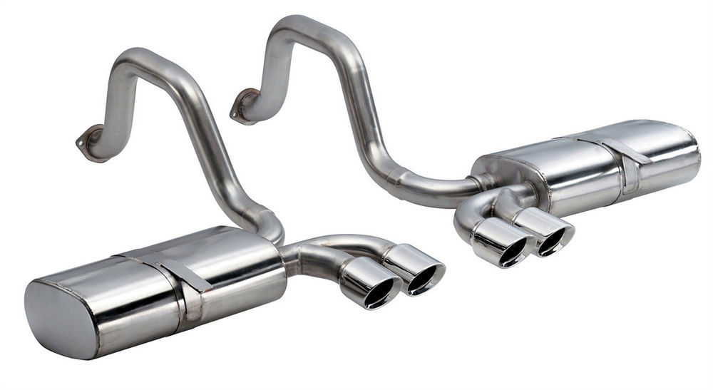 Corsa Performance  14111 Exhaust System, Sport, Axle-Back, 2-1/2 in Diameter, 3-1/2 in Tips, Stainless, Natural, GM LS-Series, Chevy Corvette 1997-2004, Kit