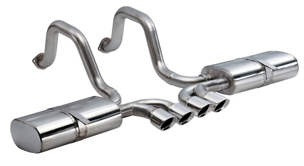 Corsa Performance  14139 Exhaust System, Sport, Axle-Back, 2-1/2 in Diameter, 3-1/2 in Tips, Stainless, Natural, GM LS-Series, Chevy Corvette 1997-2004, Kit
