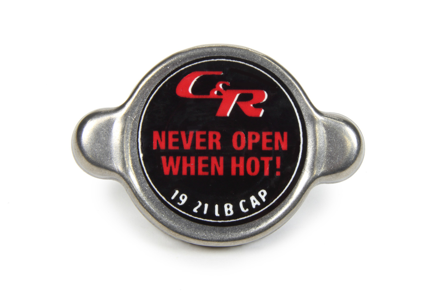 C&R Racing 50-00004 Radiator Cap, 19-21 lb, Round, Steel, Zinc Oxide, 32 mm Radiator Necks, Each