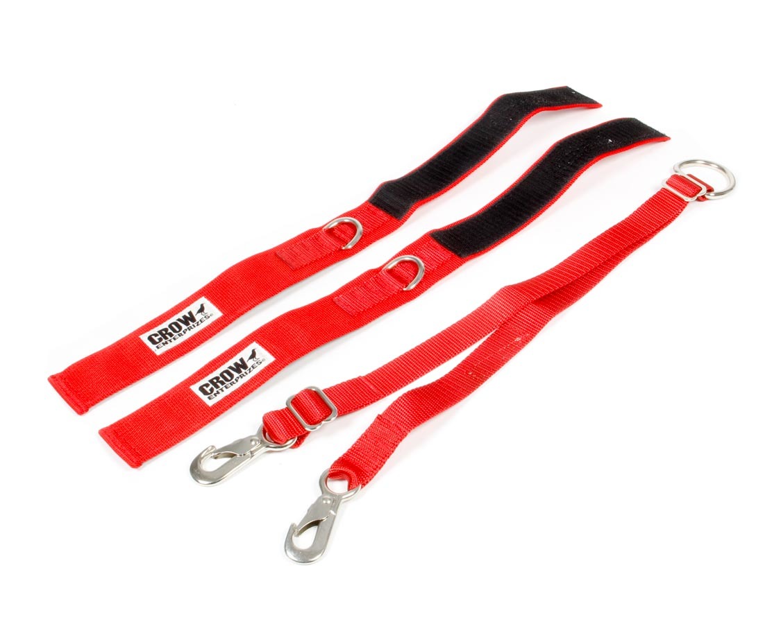 Arm Restraint Harness - SFI 3.3 - Individual Straps - 2 in Wide Cuffs - Red - Pair