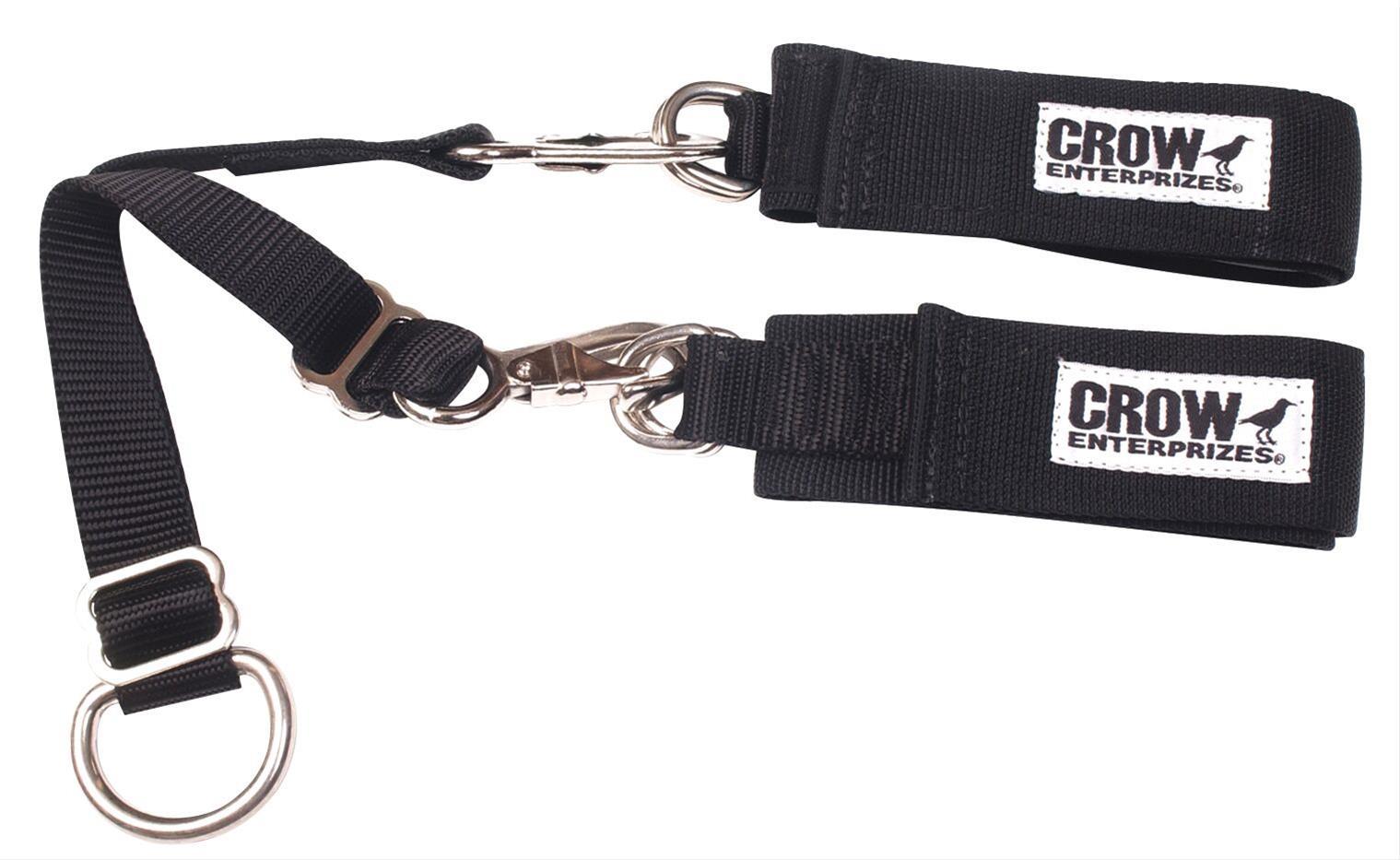 Crow Safety 11574A2 Arm Restraint Harness, Junior, SFI 3.3, Individual Straps, 2 in Wide Cuffs, Nylon, Black, Pair