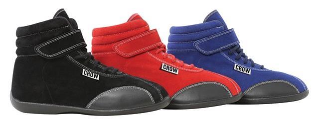 Crow Safety 22030BK Driving Shoe, Mid-Top, SFI 3.3/5, Suede Outer, Fire Retardant Inner, Black, Size Youth 3, Pair