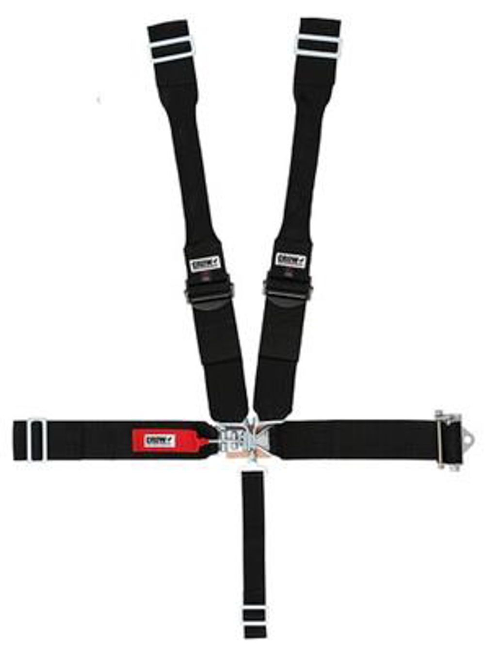 Crow Safety 40084PRB Harness, 5 Point, Latch and Link, Pull down Adjust, Bolt-On / Wrap Around, Individual Harness, Black, Kit