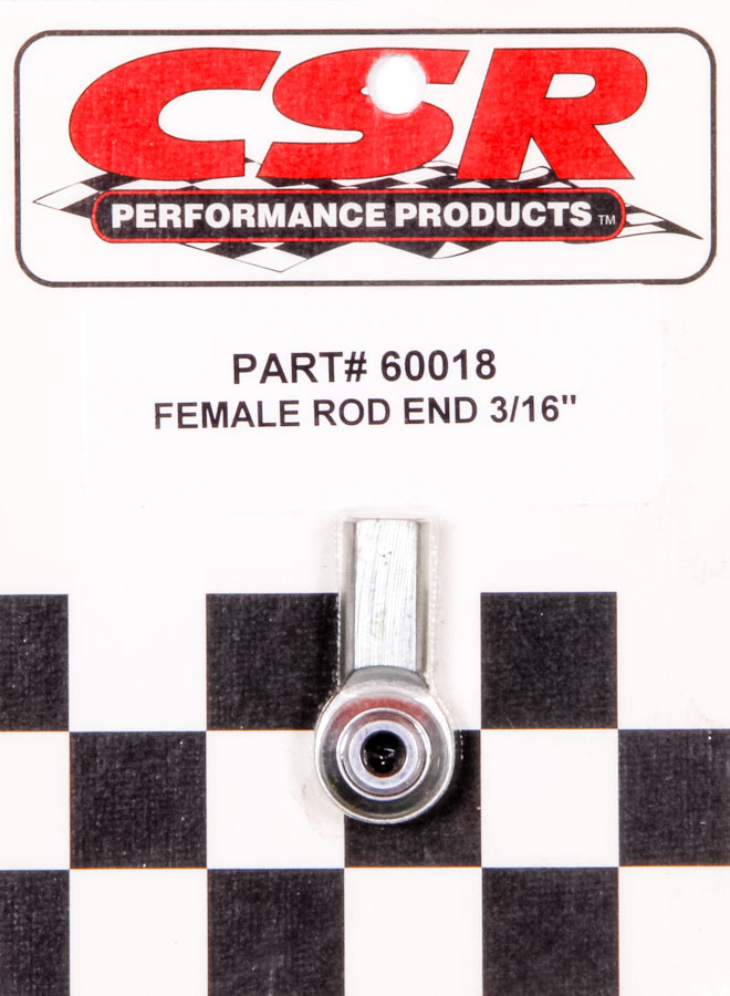 CSR Performance 60018 Rod End, Spherical, 3/16 in Bore, 10-32 Right Hand Female Thread, Chromoly, Natural, Each