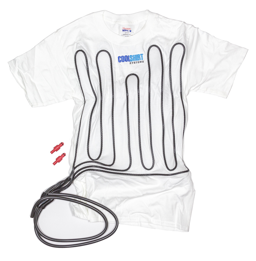 Cool Shirt 1011-2032 Cooling Shirt, CoolShirt, Kink Free Water Tubing, Cotton, Short Sleeve, White, Medium, Each