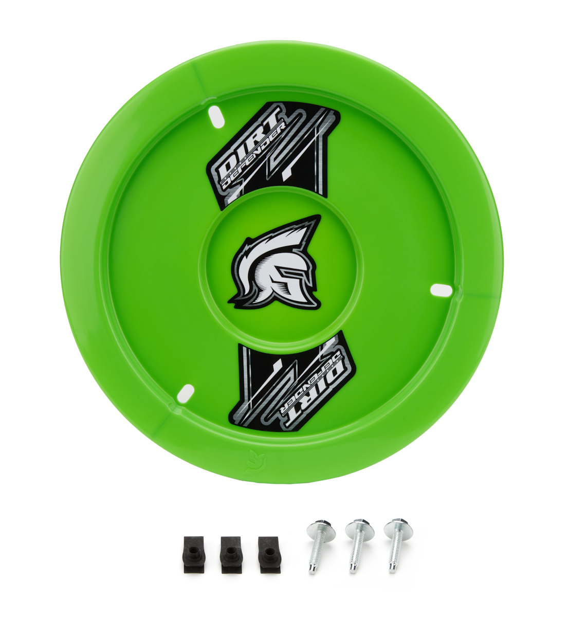Dirt Defender 10050-2 Mud Cover, Gen II, Bolt-On, Hardware Included, Cover Only, Plastic, Fluorescent Green, 15 in Wheels, Each