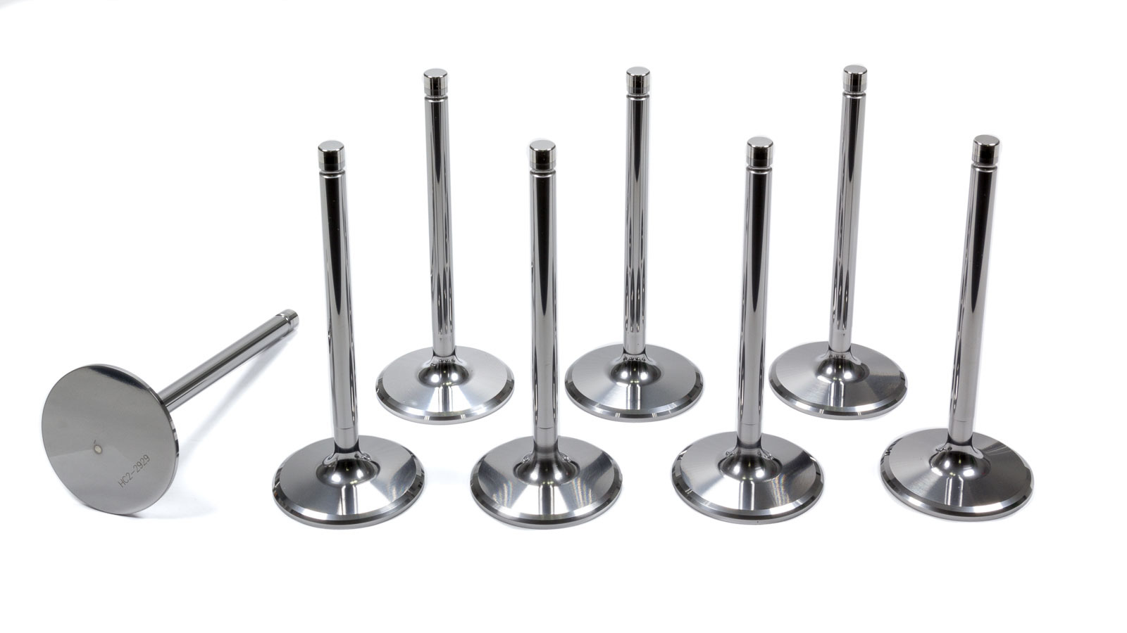 Del West IV2100-2T-CRST-8 Intake Valve, 2.100 in Head, 11/32 in Valve Stem, 5.140 in Long, Titanium, Small Block Chevy, Set of 8