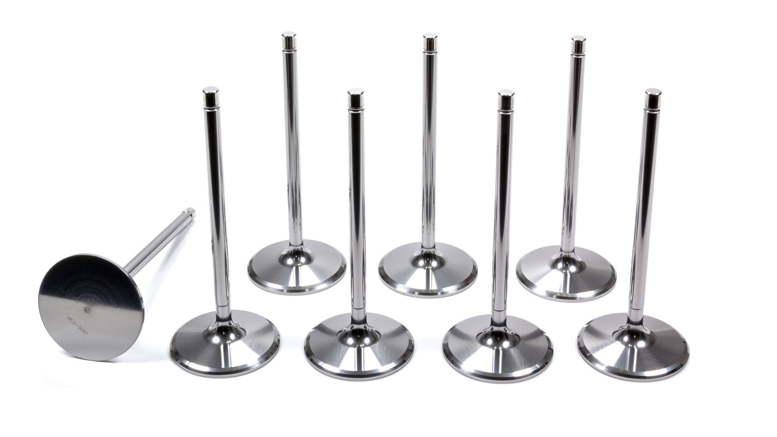 Del West IV2180-6T-310-CRST-8 Intake Valve, 2.180 in Head, 5/16 in Valve Stem, 5.540 in Long, Titanium, Small Block Chevy, Set of 8