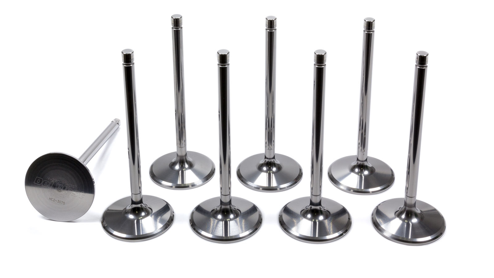 Del West IV2180-6T-CRST-8 Intake Valve, 2.180 in Head, 11/32 in Valve Stem, 5.540 in Long, Titanium, Small Block Chevy, Set of 8