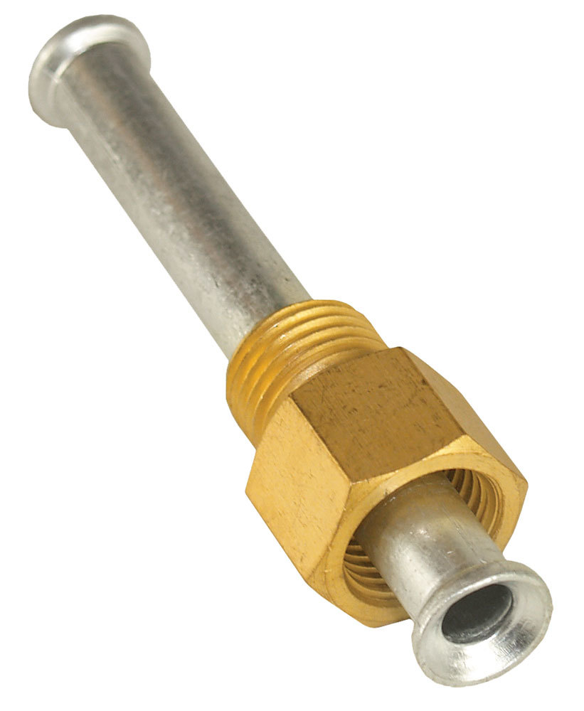 Derale 13004 Fitting, Adapter, Straight, 5/16-24 in Inverted Flare Male or Female to 5/16 in Hose Barb, Brass, Natural, Kit