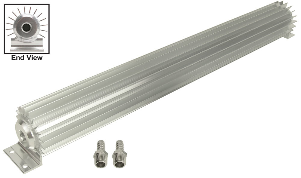 Derale Heat Sink Fluid Coolers 13257 Cooler, Type, Aluminum, 26 in. x 2.188 in. x 3.25 in., 3/8 in. NPT, Inlet, Outlet, Kit thumbnail 2