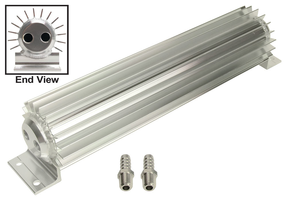 Derale Heat Sink Fluid Coolers 13260 Cooler, Type, 2-Pass, Aluminum, 14.25 in. x 2.188 in. x 3.25 in., 1/4 in. NPT Inlet, Outlet, Each thumbnail 2