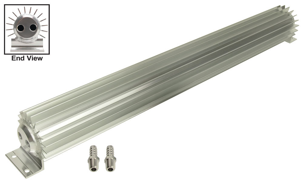 Derale Heat Sink Fluid Coolers 13267 Cooler, Type, 2-Pass, Aluminum, 26.25 in. x 2.188 in. x 3.25 in., 1/4 in. NPT, Inlet, Outlet thumbnail 2