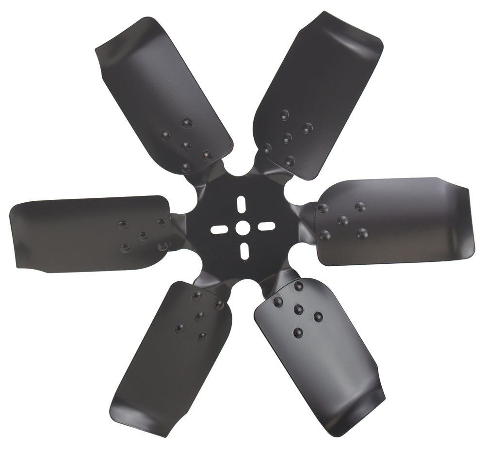Mechanical Cooling Fan - Rigid Race - 20 in Fan - 6 Blade - 5/8 in Pilot - Universal Bolt Pattern - Steel - Black Powder Coat - Each