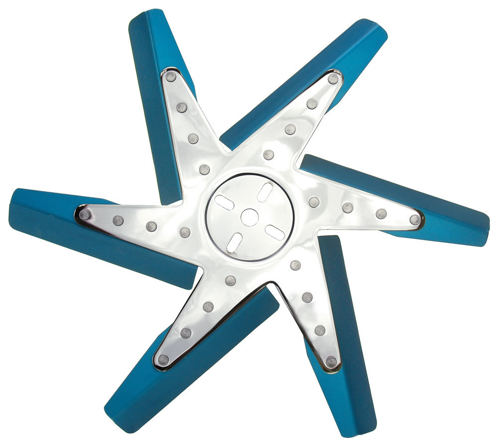 Derale Hi Performance Aluminum Narrow Blade Flex Fans 19517 Fan, Flex-Type, High Performance, Clockwise, 17 in. Diameter, Blades/Steel Hub, Universal, Each thumbnail 2