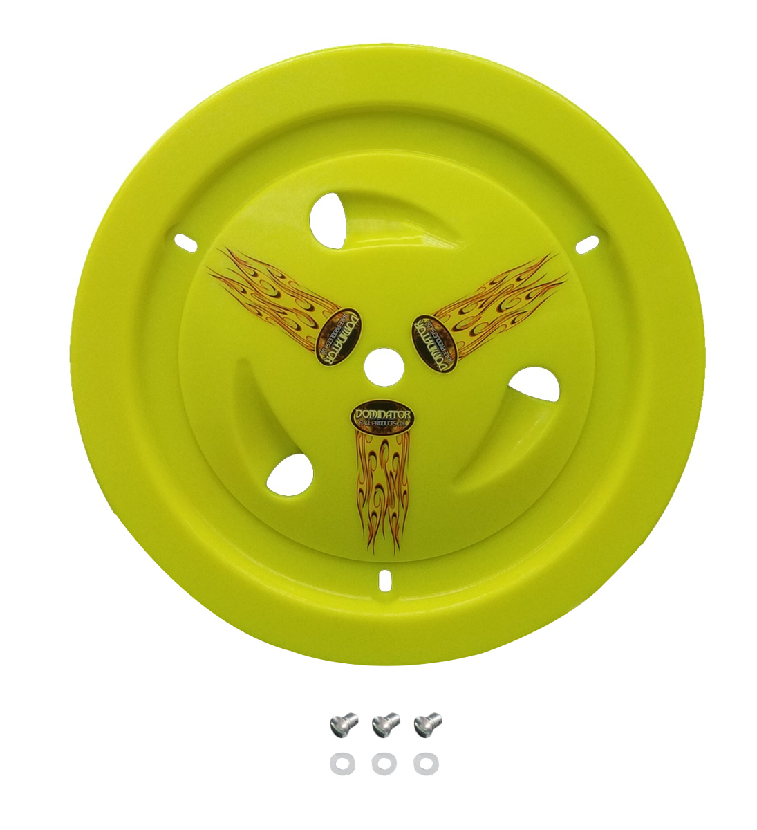 Mud Cover - Ultimate - Quick Turn Fasteners - Hardware Included - Vented - Cover Only - Fluorescent Yellow - 15 in Wheels - Each