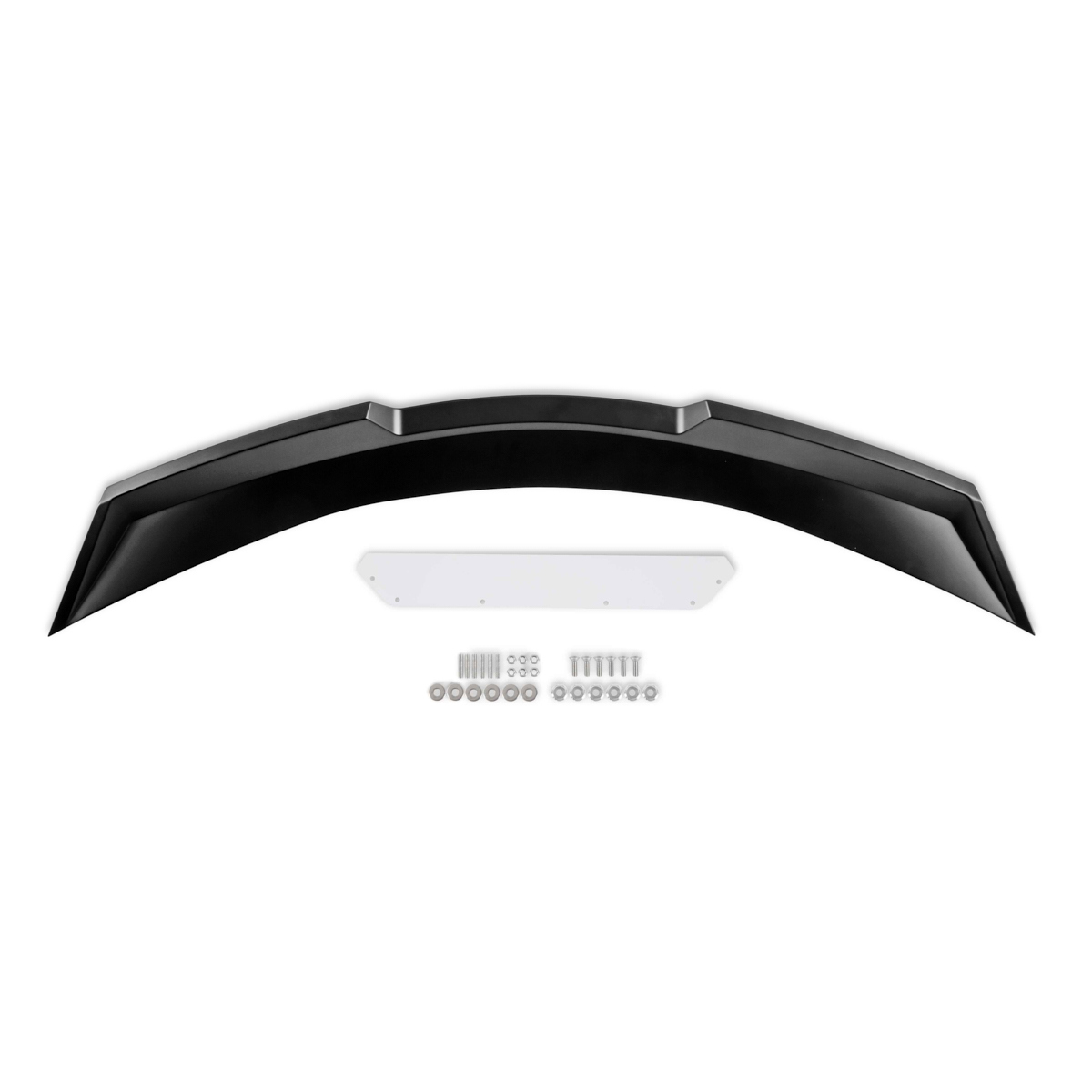 Spoiler Wicker Bill - Rear - Bolt-On - Hardware Included - Adjustable Polycarbonate Flap Included - Plastic - Satin Black - Chevy Corvette 2020-23 - Each