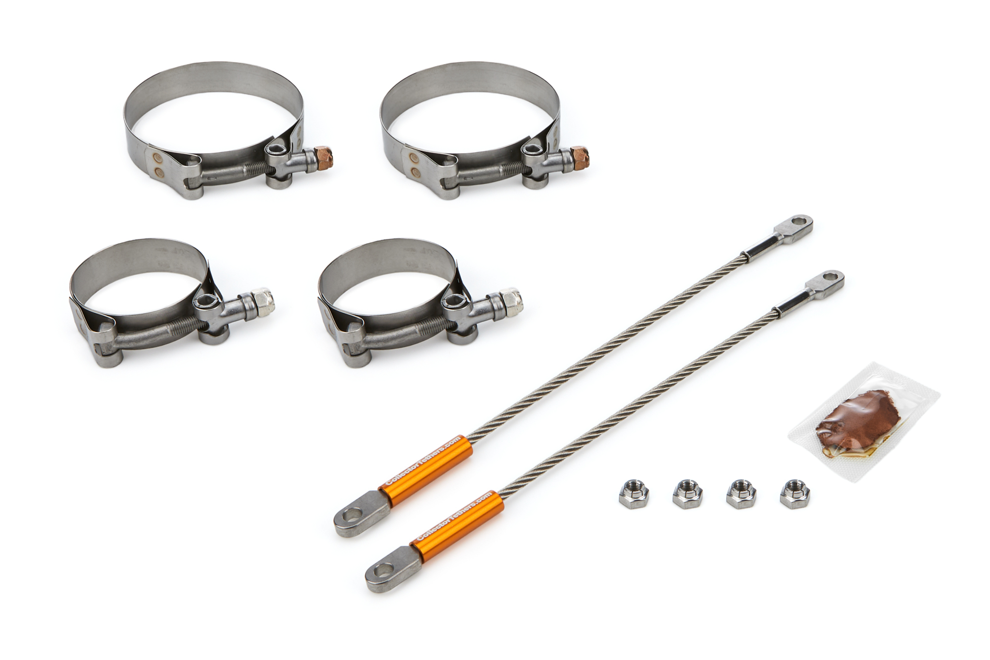 DRAG RACE SOLUTIONS — DRAG RACE SOLUTIONS 10in Premium Tether Set 2.125 Pri/3.500 Clamp