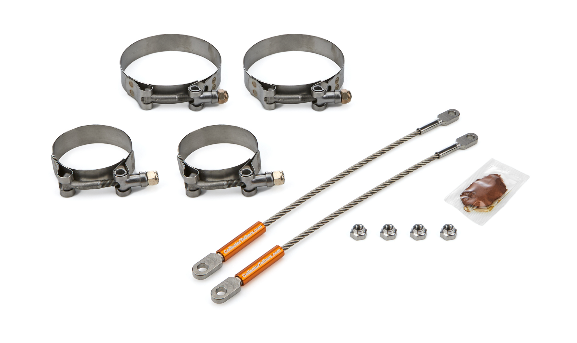 DRAG RACE SOLUTIONS — DRAG RACE SOLUTIONS 10in Premium Tether Set 2.375 Pri/3.500 Clamp