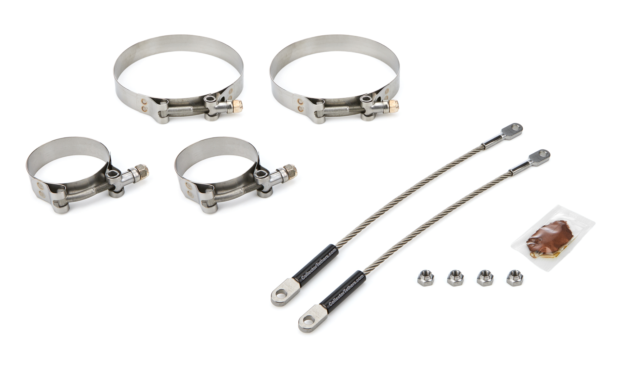 DRAG RACE SOLUTIONS — DRAG RACE SOLUTIONS 10in Premium Tether Set 2.375 Pri/4.500 Clamp