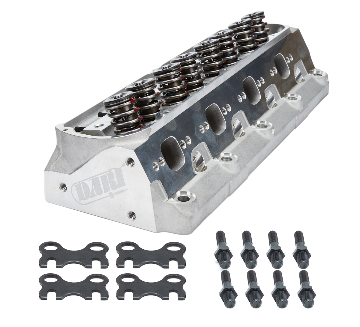 Dart 128225 Cylinder Head, SHP, 2.050 in / 1.600 in Valve, 205 cc Intake, 58 cc Chamber, 1.437 in Springs, Angle Plug, Aluminum, Small Block Ford, Each