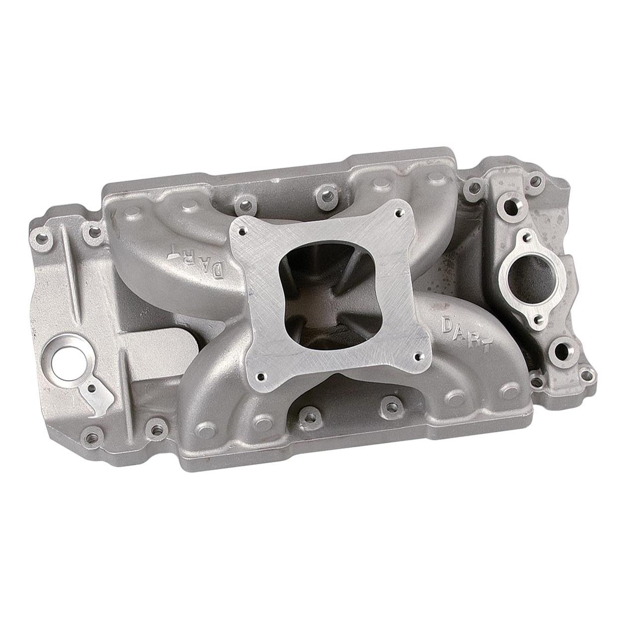 Dart Single Plane Intake Manifolds 41215000 Manifold, Plane, Aluminum, Natural, Square Bore, Chevy, Oval, Big Block, Tall Deck, Each thumbnail 2