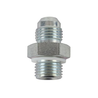 Detroit Speed 090210SDS Fitting, Adapter, Straight, 9/16-18 in Male to 6 AN Male, Steel, Zinc Oxide, Each