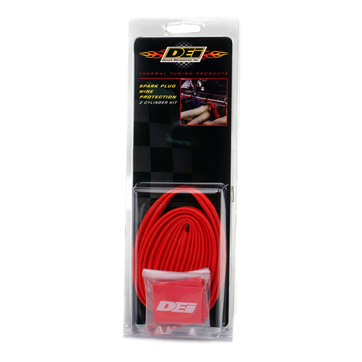 Design Engineering 10621 Hose and Wire Sleeve, Protect-A-Wire, 5/16 in ID, 7 ft, Shrink Tubing Included, Woven Fiberglass, Red, Each