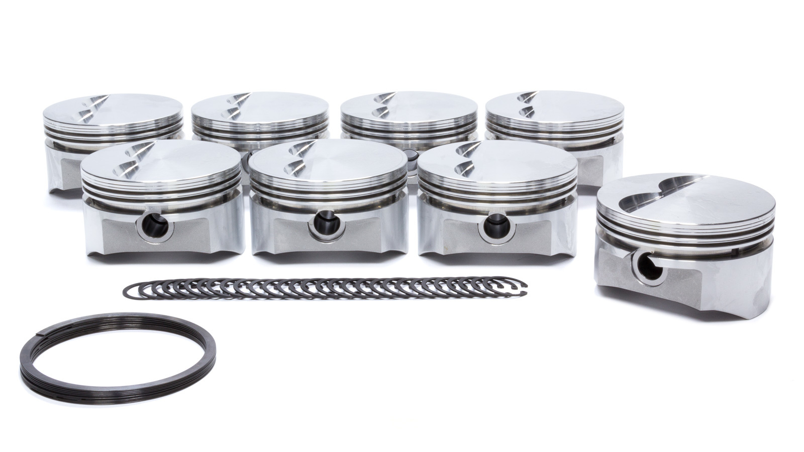 DSS Racing 8705-4030 Piston, E Series, Forged, 4.030 in Bore, 5/64 x 5/64 x 3/16 in Ring Grooves, Minus 5.00 cc, Small Block Chevy, Set of 8