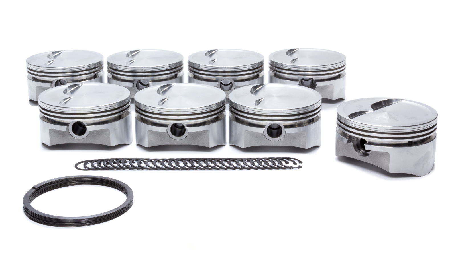 DSS Racing 8741-4030 Piston, E Series, Forged, 4.030 in Bore, 5/64 x 5/64 x 3/16 in Ring Grooves, Minus 6.00 cc, Small Block Ford, Set of 8