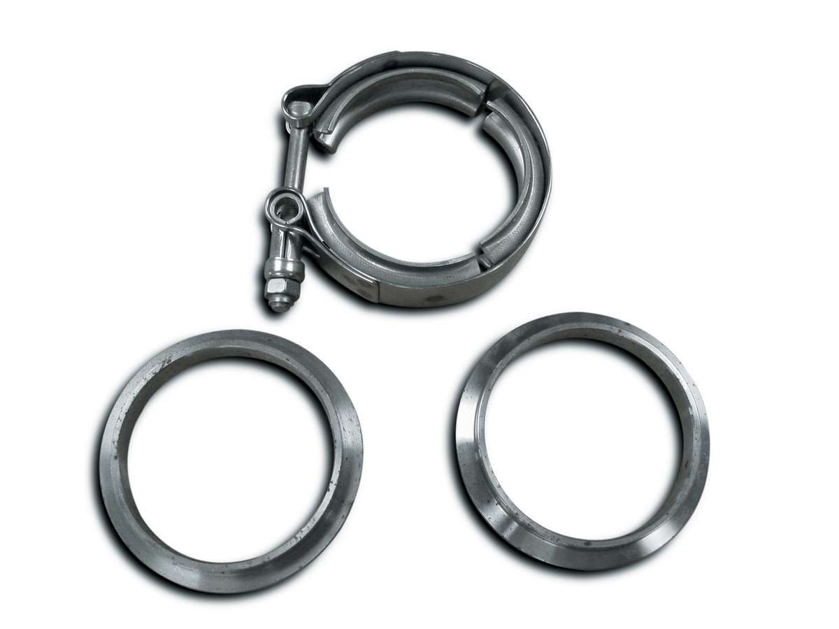 Dynatech 794-91225 V-Clamp Assembly, 2-1/2 in OD Tubing, Steel Rings, Stainless Clamp, Kit