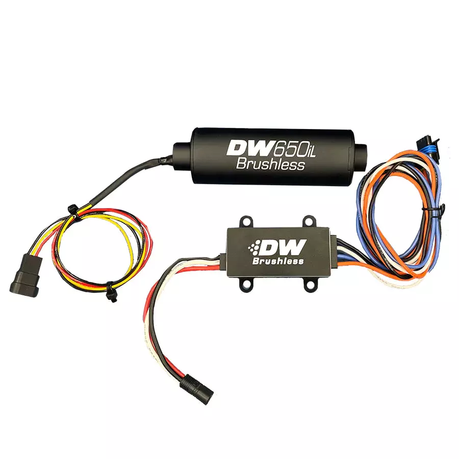 Deatschwerks 9-650-C103 Fuel Pump, DW650iL, Electric, In-Tank, Brushless, 650 lph, 40 psi, 8 AN Outlets, Install Kit, Gas / Methanol / E85, PWM Controller Included, Kit