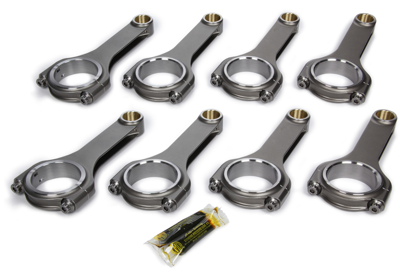 Dyers Rods 6000NHSBCLJ7200AD - Connecting Rod, H Beam, 6.000 in Long, Bushed, 7/16 in Cap Screws, ARP2000, Small Block Chevy, Set of 8