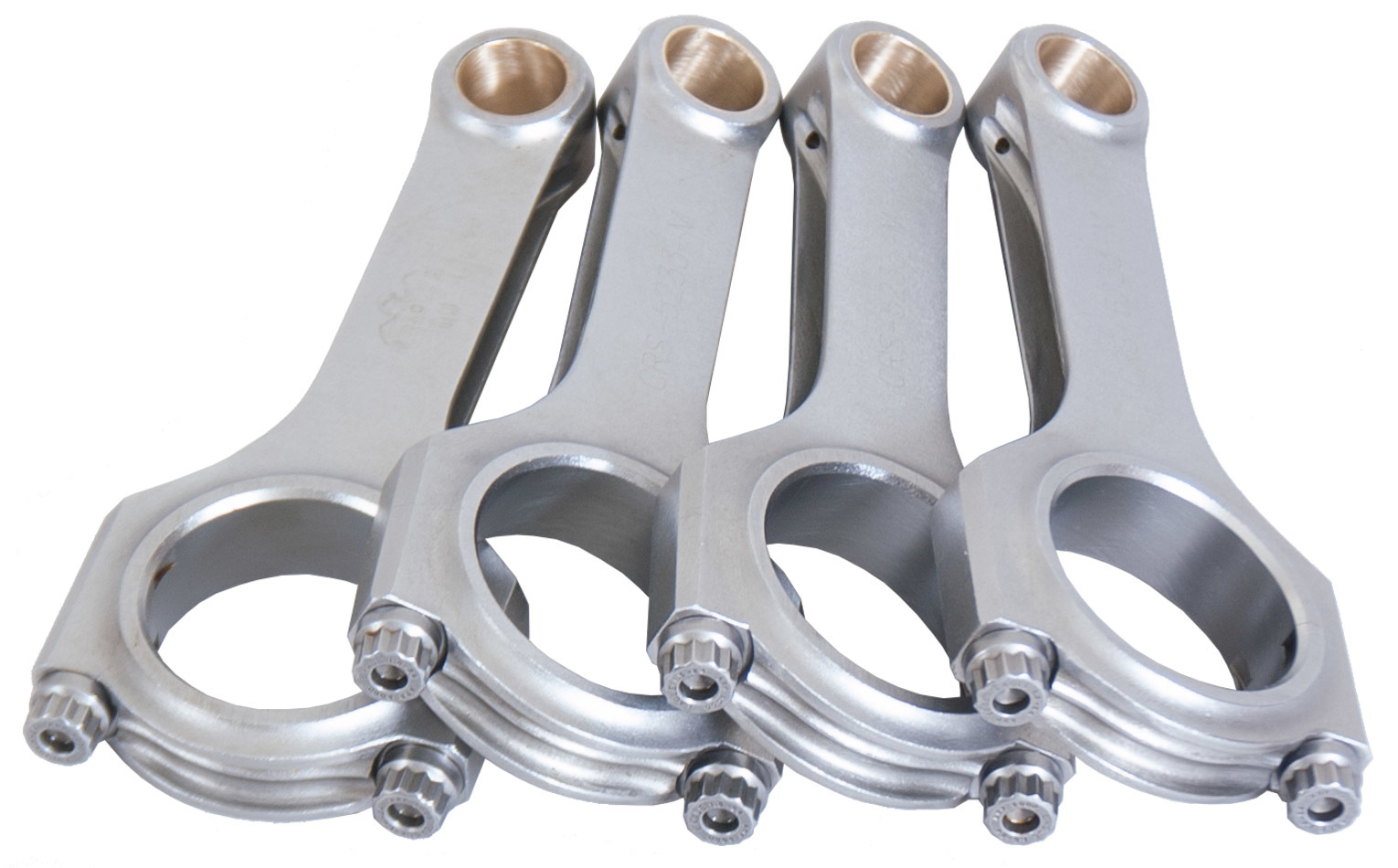 Eagle CRS5233M3D - Connecting Rod, H Beam, 5.233 in Long, Bushed, 3/8 in Cap Screws, Forged Steel, Mazda 4-Cylinder, Set of 4