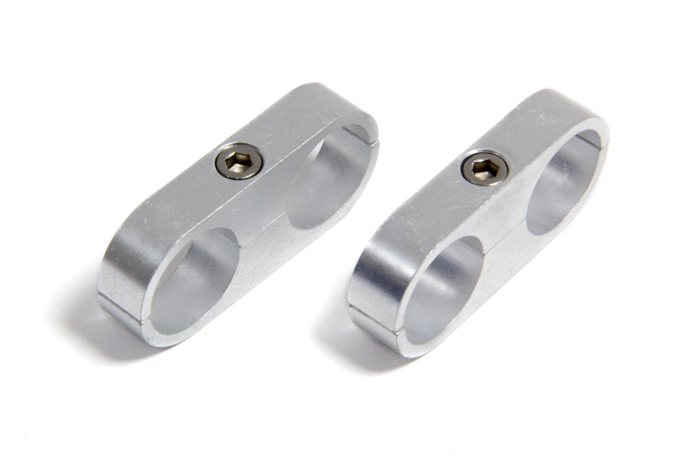 Earls 167216ERL Hose / Tube Separators, Two 1.000 in Holes, Aluminum, Polished, Pair
