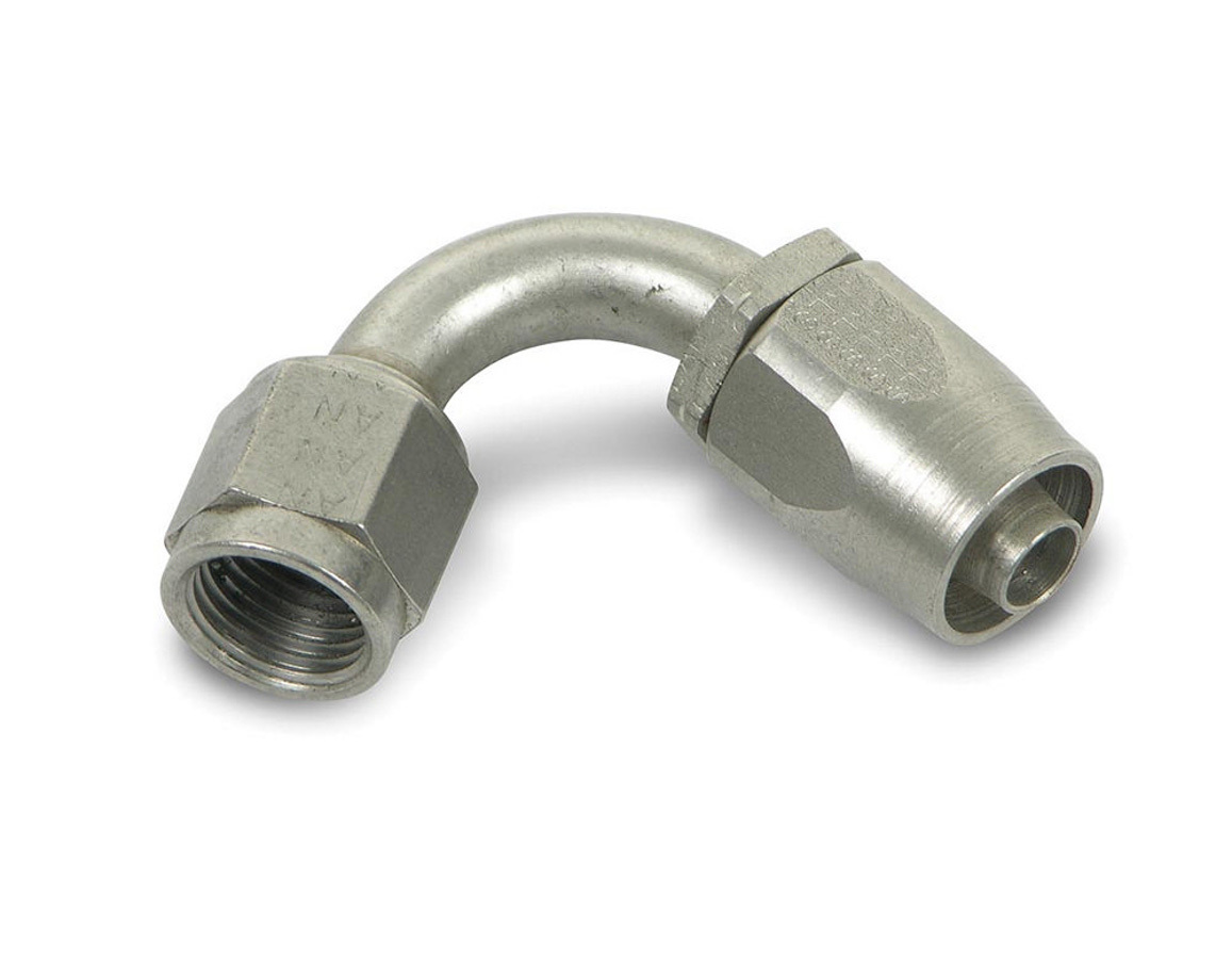 Earls 492006ERL Fitting, Hose End, Auto-Fit, 120 Degree, 6 AN Hose to 6 AN Female, Stainless, Natural, Each