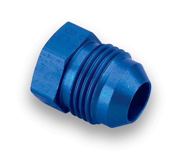 Earls 580603ERL Fitting, Plug, 3 AN, Hex Head, Aluminum, Blue Anodized, Pair