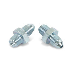 Earls 581531ERL Fitting, Adapter, Straight, 3 AN Male to 3/8-24 in Inverted Flare Male, Short, Steel, Natural, 3/16 in Hardline, Pair