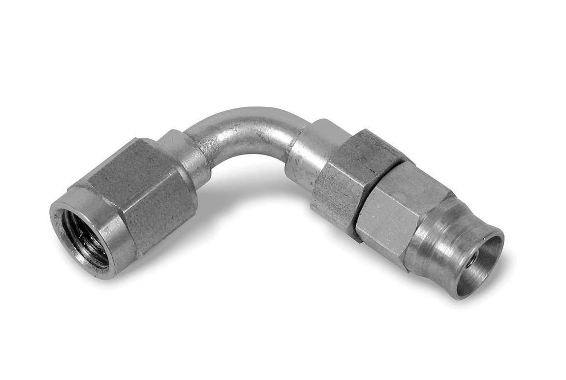 Earls 609293ERL Fitting, Hose End, Speed Seal, 90 Degree, Adjustable, 3 AN Hose to 3 AN Female, Stainless, Natural, Each